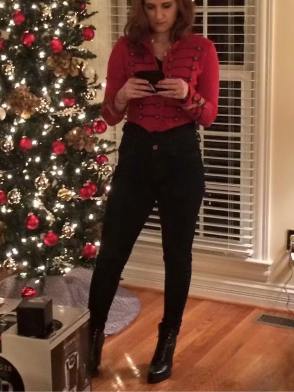 Ralph Lauren Denim & Supply Red Nutcracker Military Band Red Cropped Jacket Sm - Picture 6 of 8